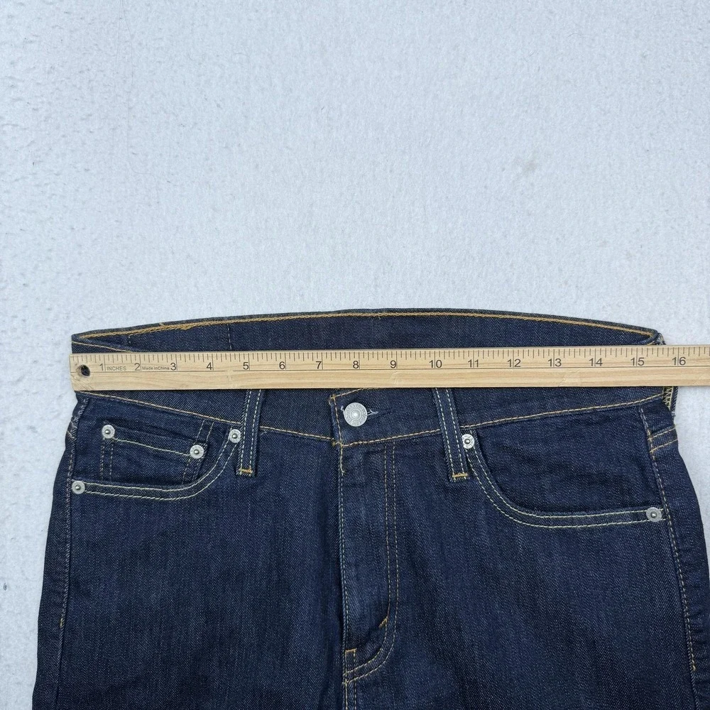 Levis 513 Jeans Mens 30x32 Dark Wash Blue Slim Straight Stretch Denim Pants